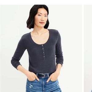 Soft blue/grey Henley top. Brand new with tags.